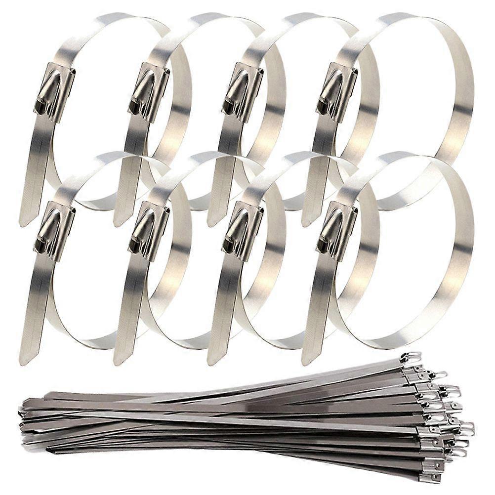 30pcs Zip Ties Stainless Steel Zip Ties Multifunctional Self Locking Cable Ties