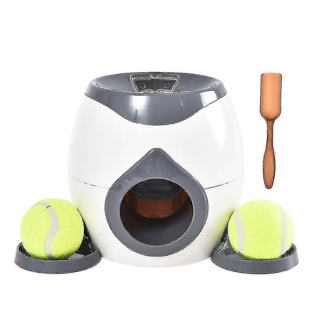 Interactive Pet Ball Launcher Toy Tennis Food Reward Machine Thrower Slow Feeder