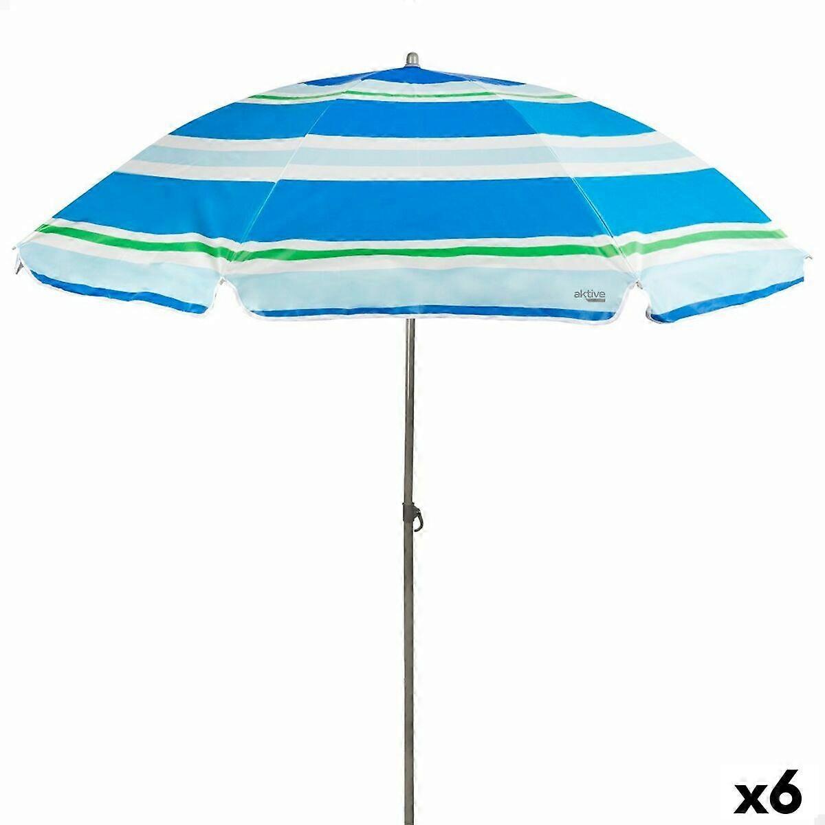 Umbrella Aktive Blue Red Ø 200 cm 200 x 196 x 200 cm UV50 (6 Units)
