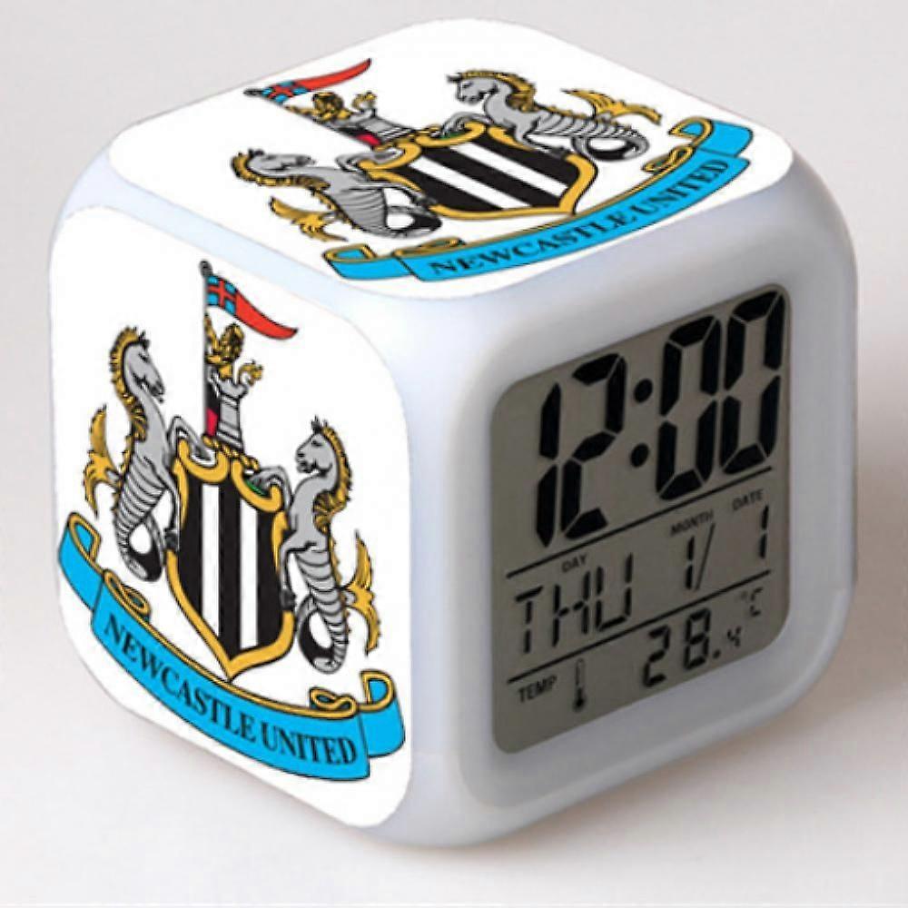 SSRGV Football League Colorful Alarm Clock, LED Digital Color Changing Square Alarm Clock, Creative Alarm Clock Giveaway Gift (shape P)