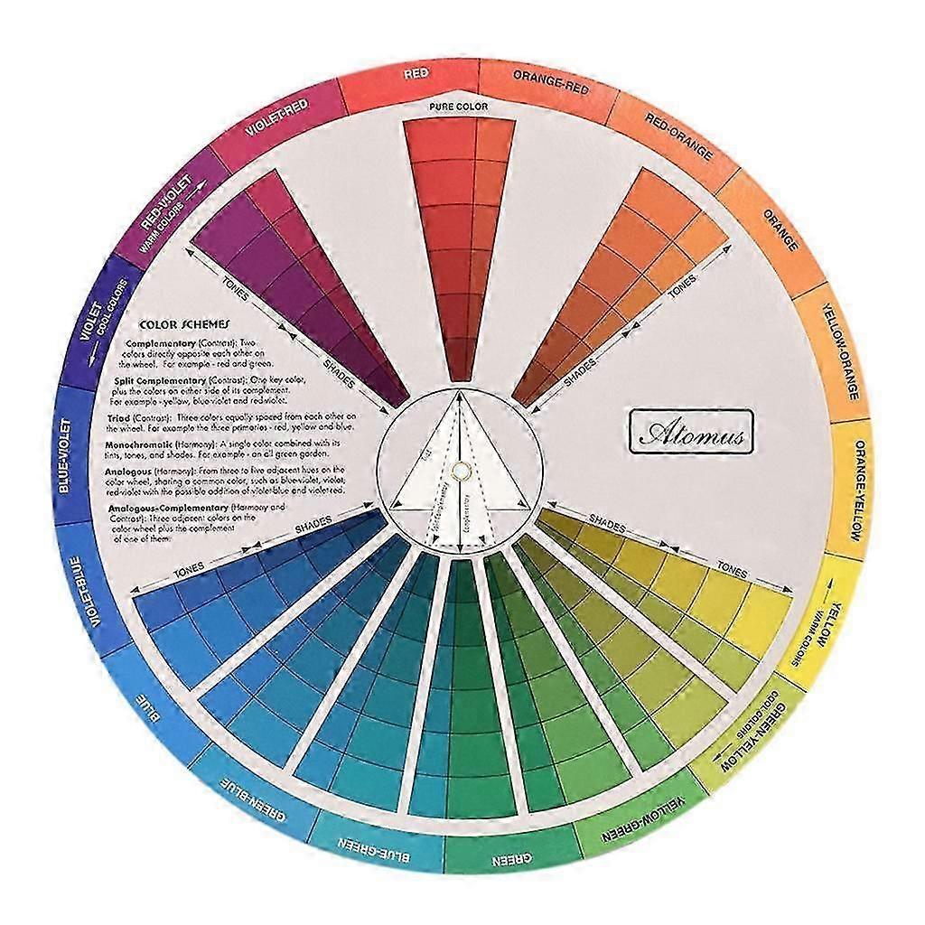 Pocket Colour Wheel 23cm. Compact Paint Mixing Learning Guide. Art Class