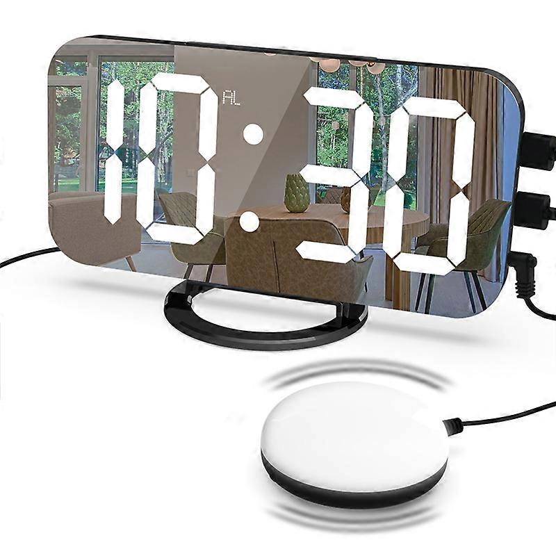 LED Vibration Alarm Clock Black