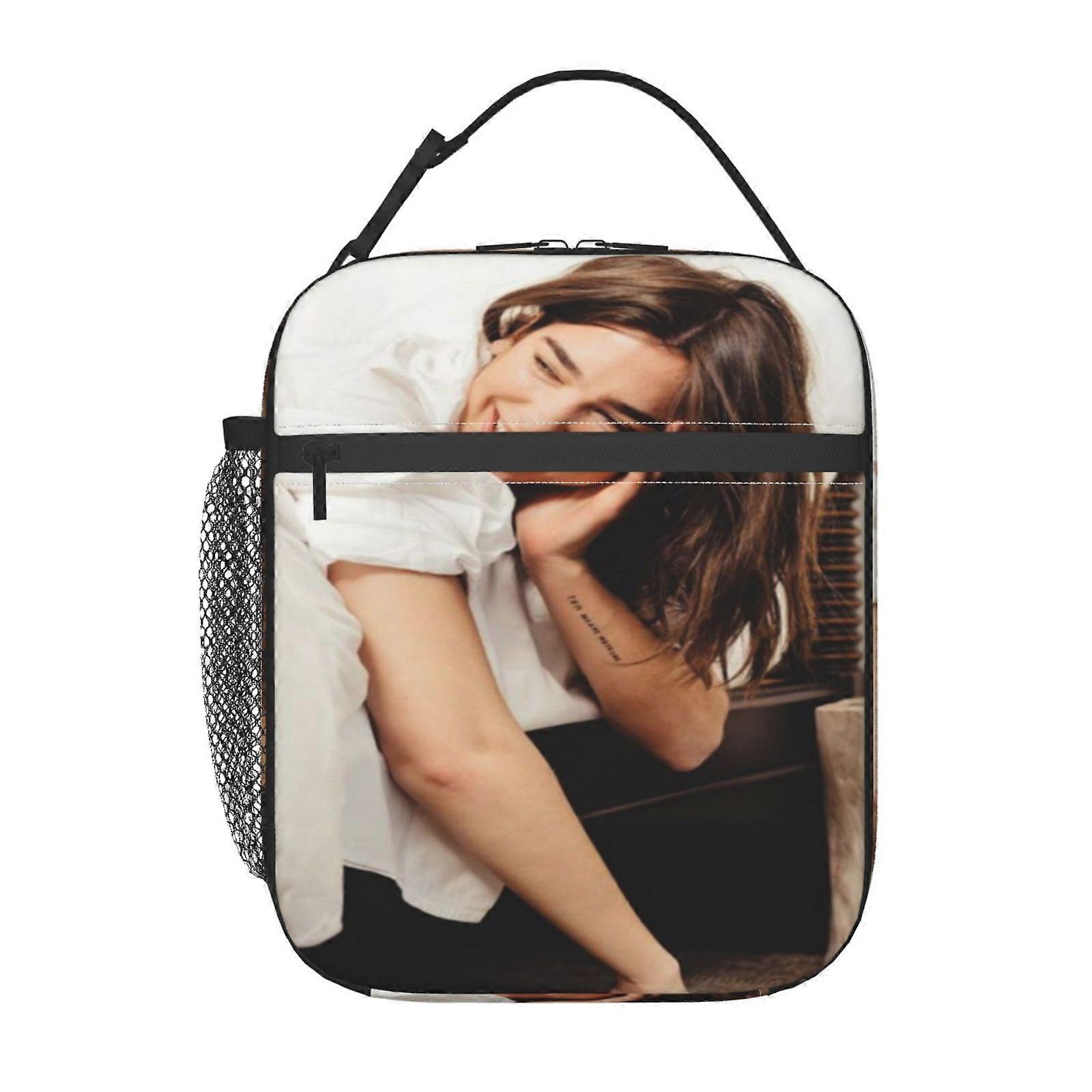 w101 Dua Lipa Lunch Bag Expandable Side Panels, Adjustable Capacity from 4L to 6L, Smart Space Utilization n101