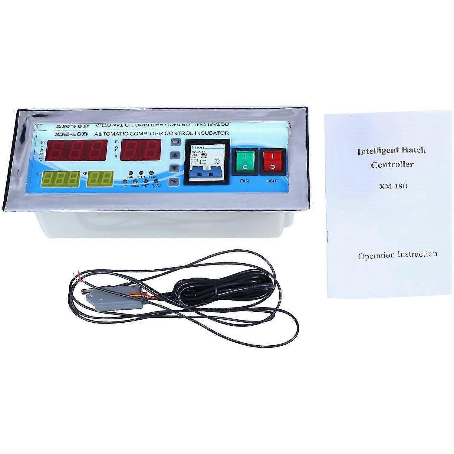 XM-18D Automatic Egg Incubator Controller Digital LED Temperature Controller Temperature Humidity Se