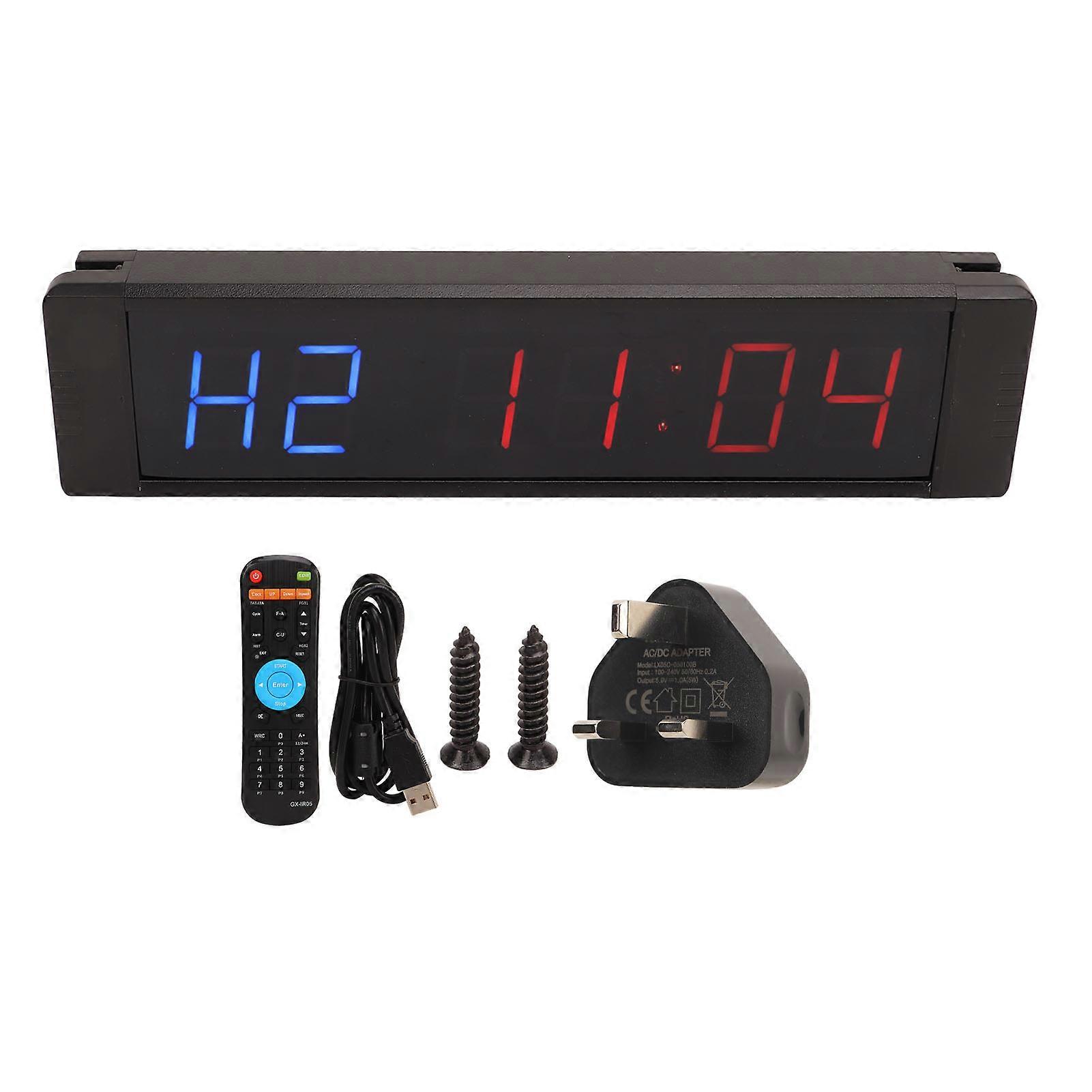 Magnetic Count Up Timer Aluminum Alloy 8000mAh 100‑240V LED Countdown Clock for Home School