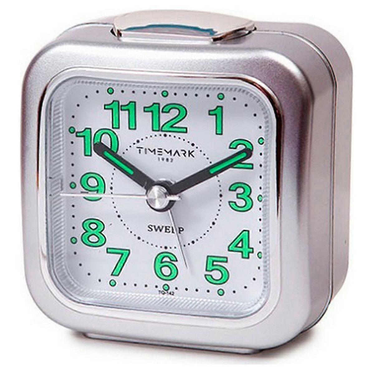 Analogue Alarm Clock Timemark Silver