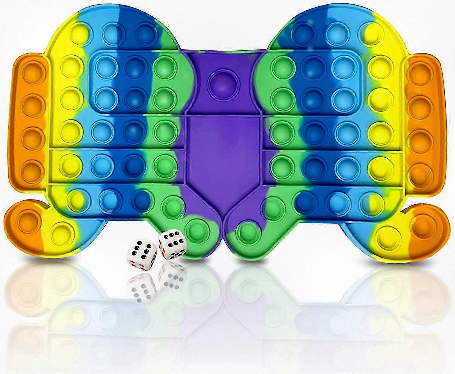 Large Pop Game Board Fidget Toy, Colorful Chess Board Push Bubble Popper Sensory Toys, 12.8-Inch Giant Interactive Stress Relief Fidget Game