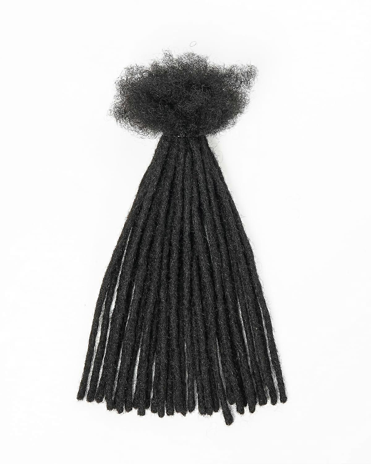 100% Human Hair Dreadlocks Handmade Loc Extension 10 Inch Small Size 0.4cm Width Natural Black 30 Bundles