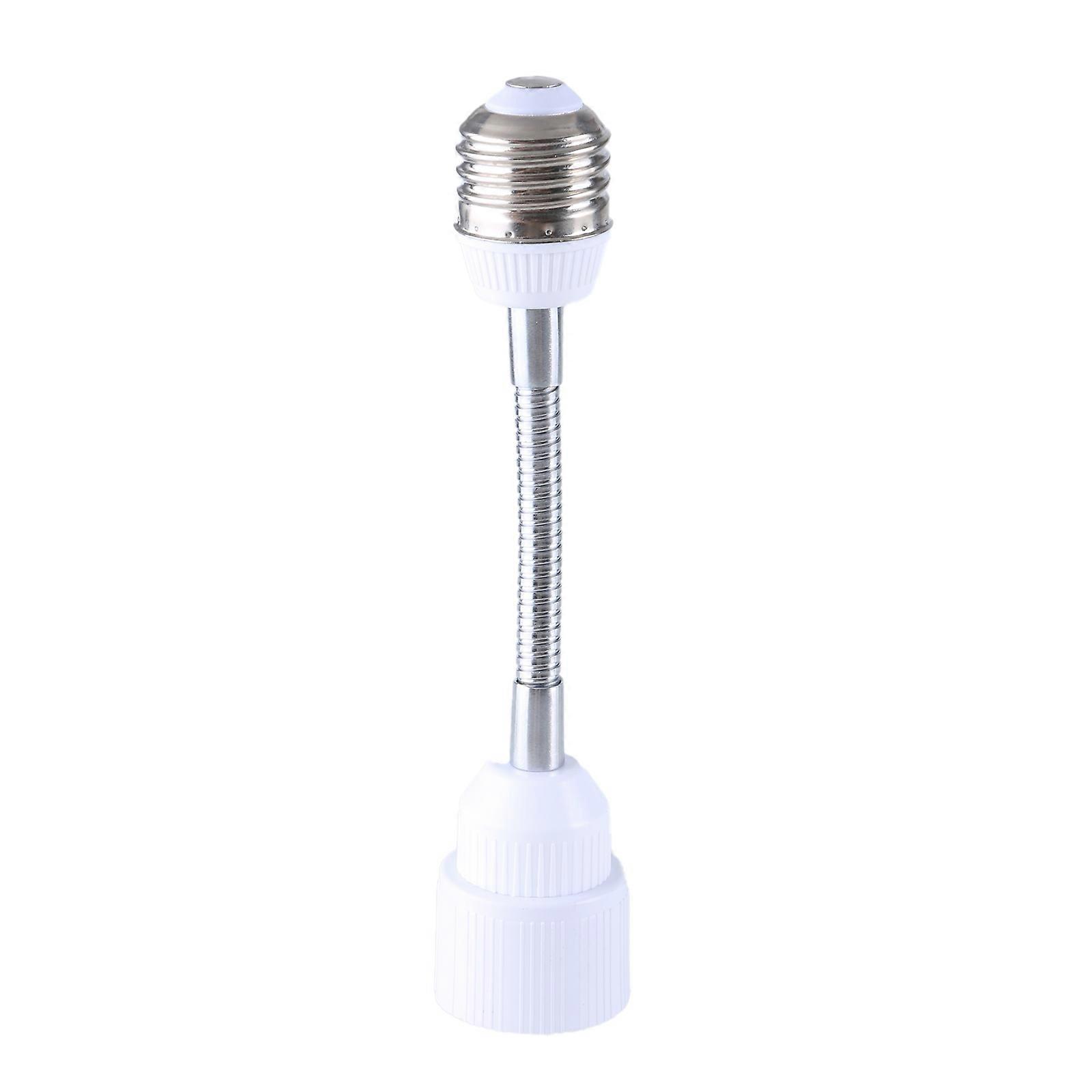 E27 US Light Bulb Socket with 3 Prong Outlet Gooseneck Light Bulb Extender for Convenient Power Access