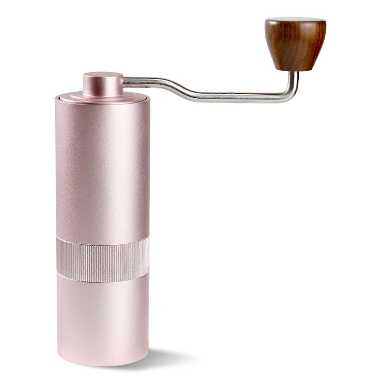 Manual Coffee Bean Grinder Conical Burr Grinder for Drip Coffee, Espresso Portable Adjustable Coffee Bean Grinder  Pink