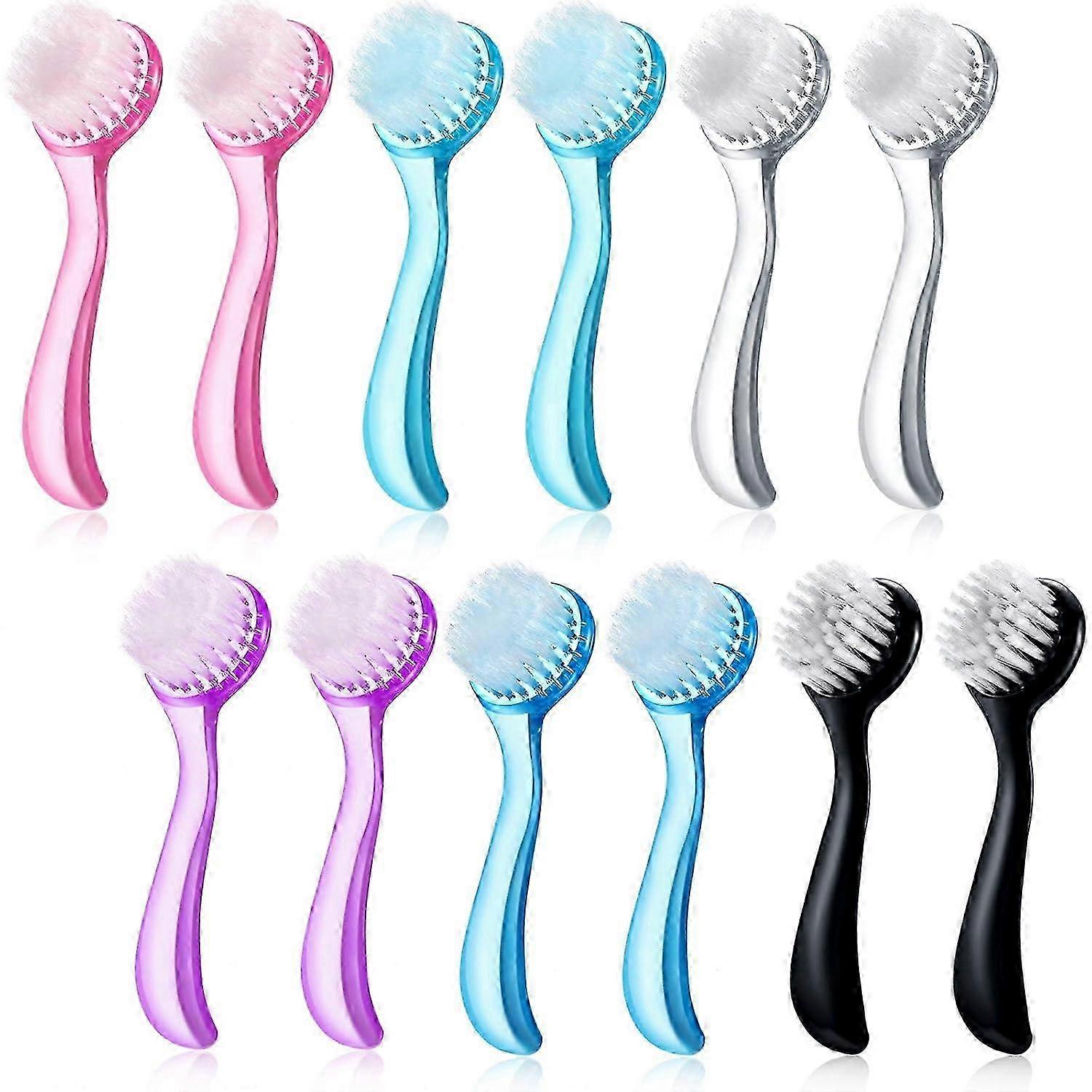 Facial Cleansing Brush with Soft Bristles and Handle