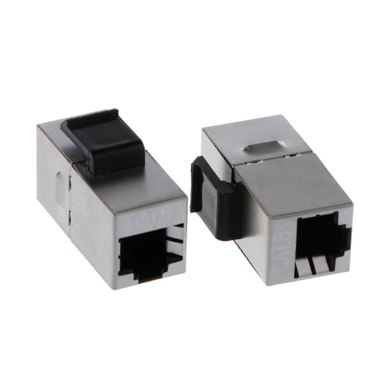 CAT6 Straight Through Module Shielded RJ45 Connector Socket Ethernet Coupler Network Cable Adapter Keystone Jack Multicolor