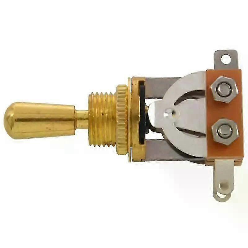 Gold Electric Guitar 3 Way Toggle Switch Pickup Selector Switch with Brass Tip Knob