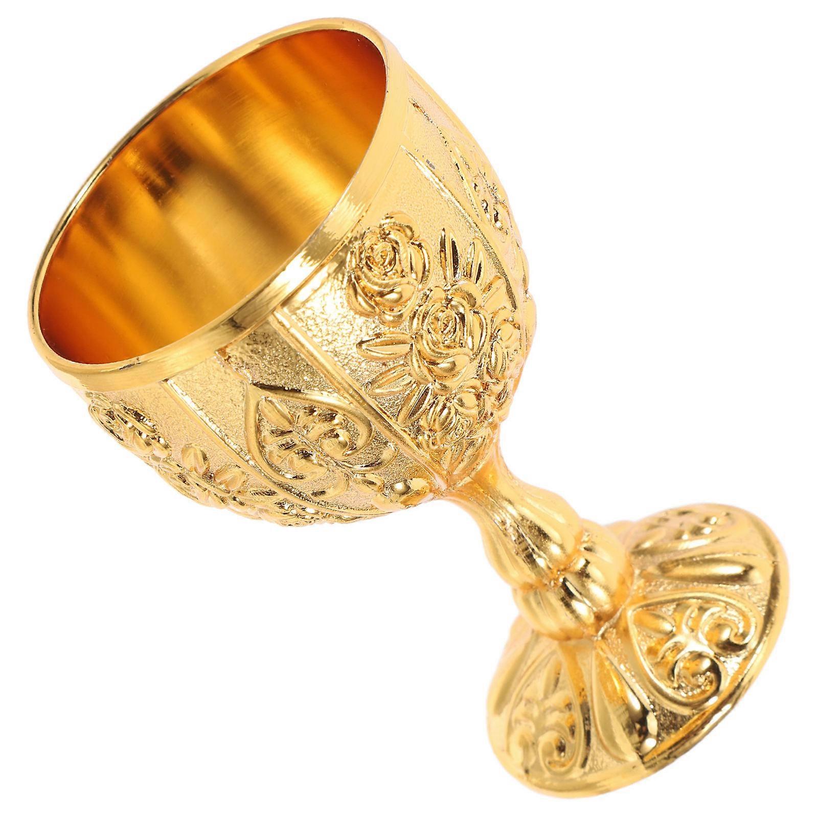 Medieval Brass Cup, Uniquely Styled for Beverages and Decoration, Exceptional Longevity