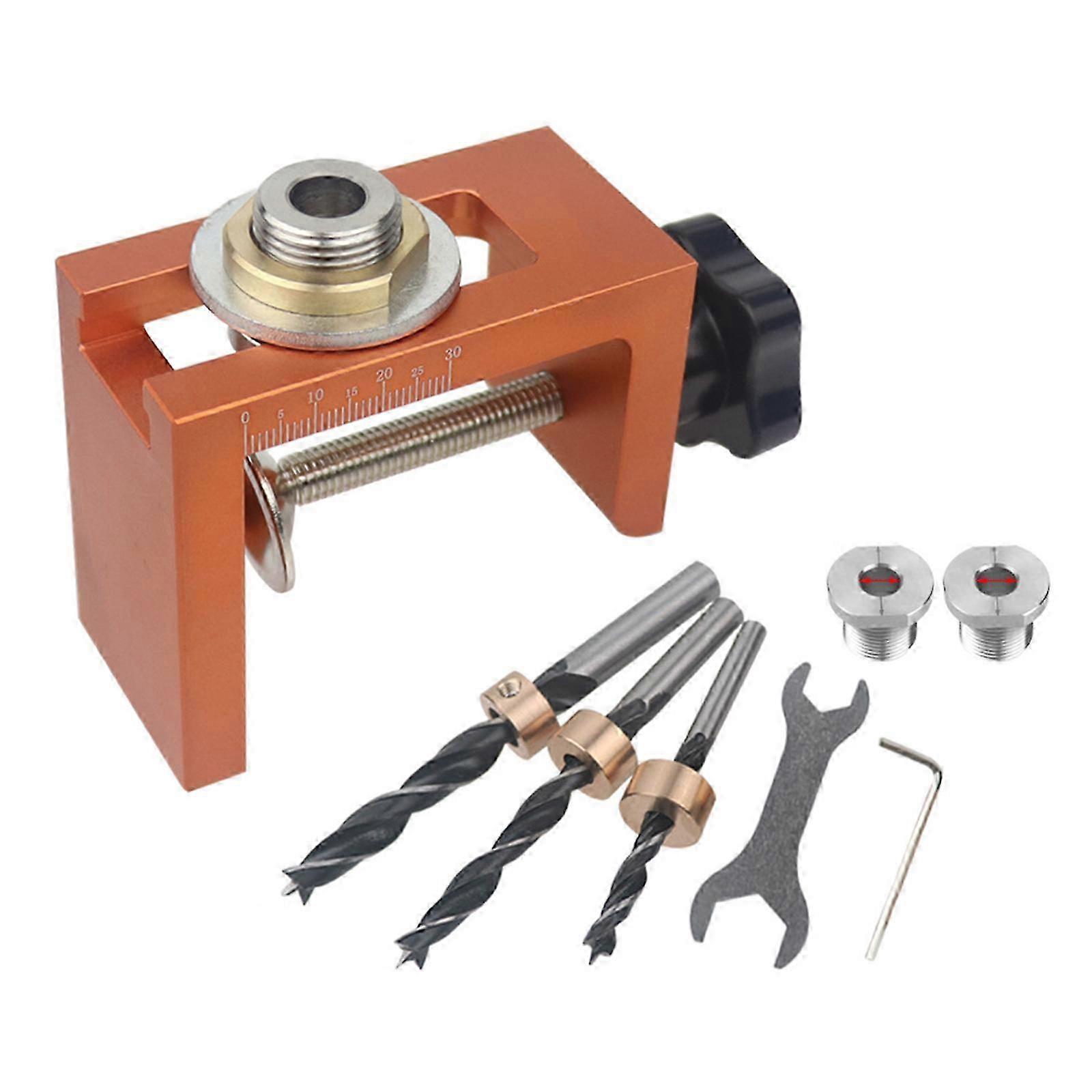 2025 Adjustable Carpentry Pocket Hole Jig with Three-Point Drill