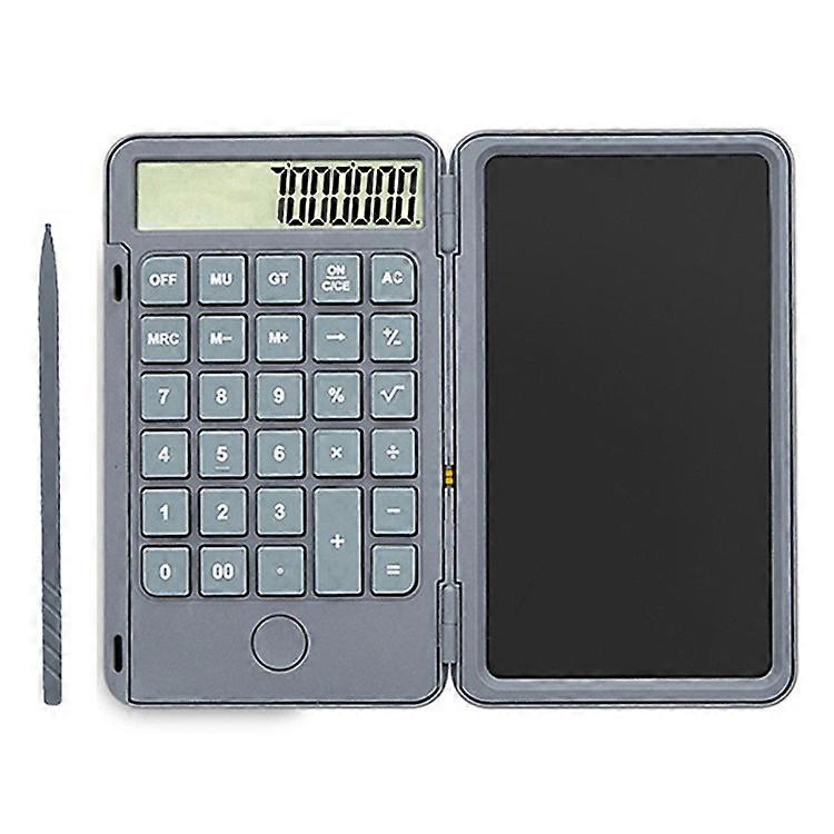 Multifunction 12-Digit Calculator LCD Writing Tablet Handwriting Drawing Tablet Notepad with One-key Lock Screen Function for Offi