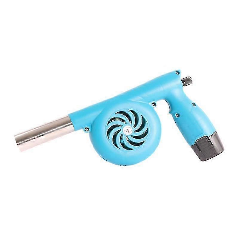 電気バーベキューファンターボブロワー12Vキャンプストーブベローズ - ブルー