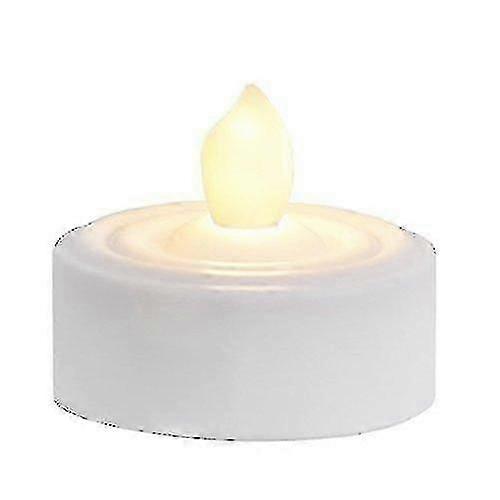 Candles 4x4 Cm Led Tea Lights Set Of 2 White