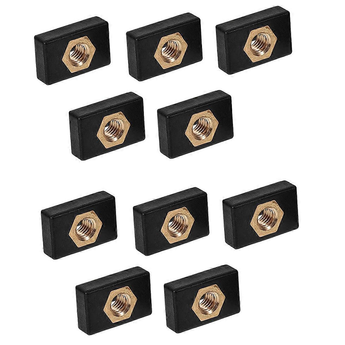 10PCS Kayak Side Mount Slide Track Rail Silders Fishing Rod Pole Holder Mounting Base Sliding Nut