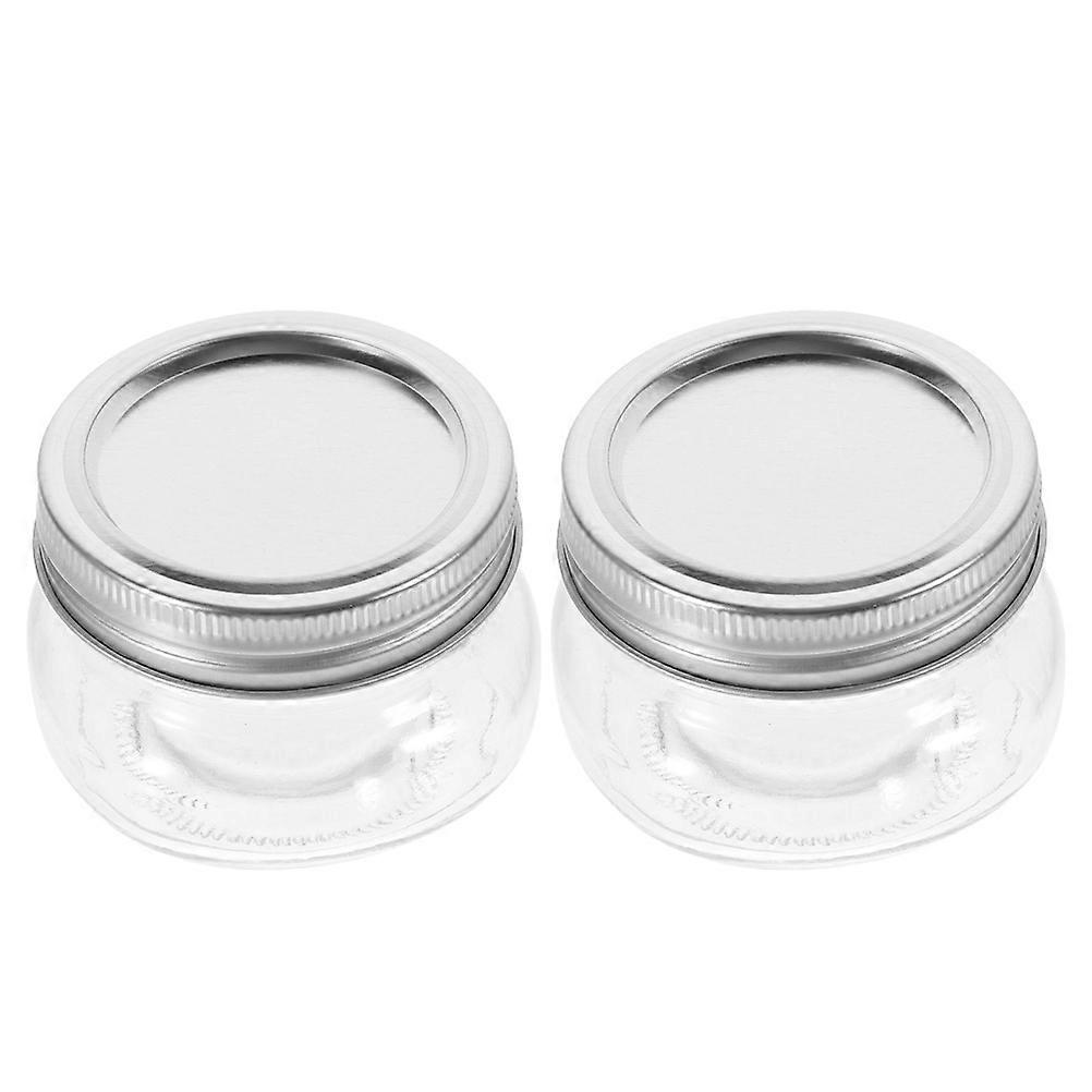 Small Glass Jars with Lids Airtight Food Storage Canisters for Honey, Jam, Syrup, and Spices Compact Transparent Spice Pots for Kitchen Pantry