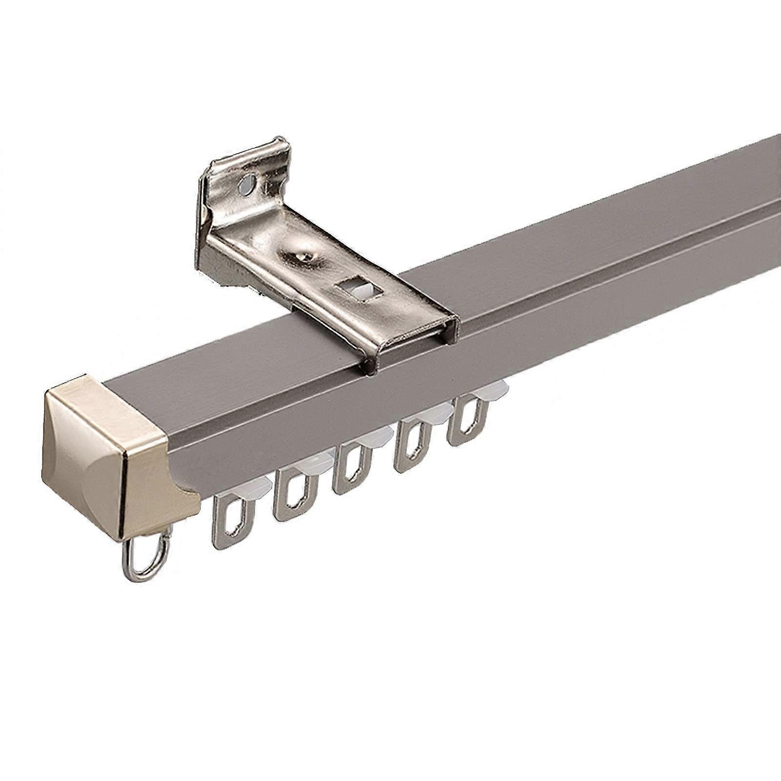 Aluminum Curtain Track System 1m-6m for Wall and Ceiling Mount, Room Divider Solution, Single-Run, 140cm, B-Wall Bracket