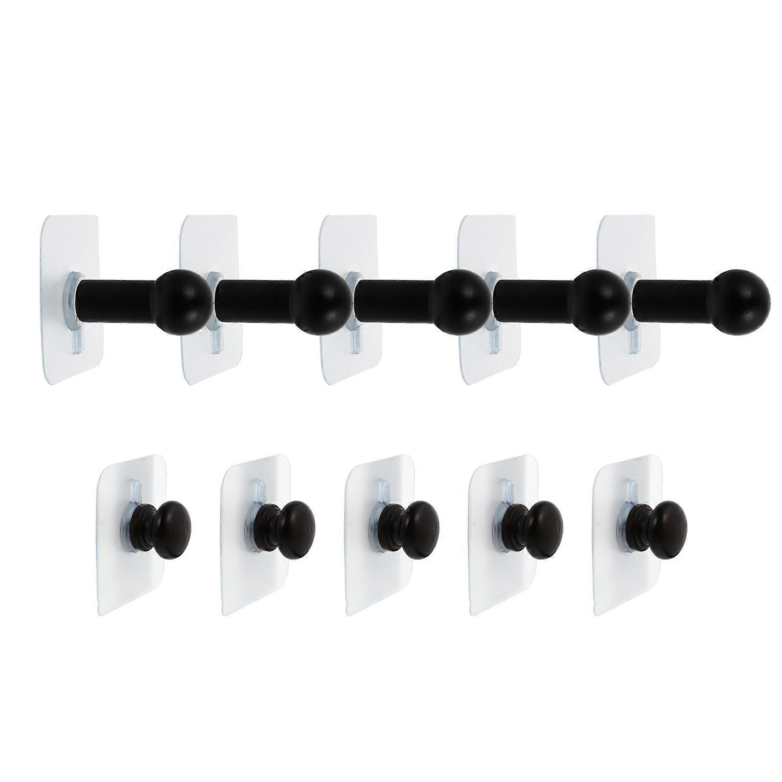 10pcs Wooden Wall Hangers Storage Hooks Practical Decor