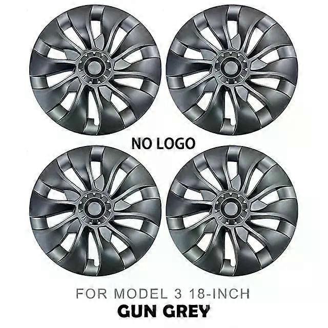 4PCS Suitable for Tesla Model 3 18 Inch Hub Cap Car Replacement Wheel Cap Automobile Hubcap Full Cover Accessories 2021 2022 shry