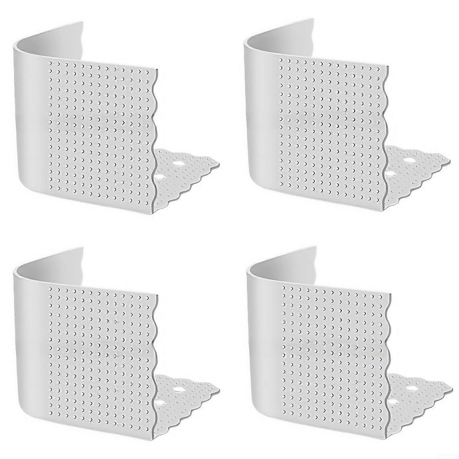 Silicone Sheet Fasteners 4-Pack – Adjustable Non-Slip Corner Holders for Fitted Sheets in Gray Transparent