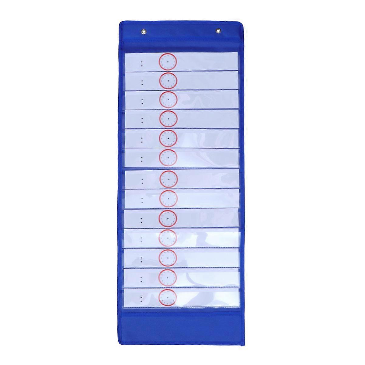 14-Grids Transparent Time Schedule Classroom Class Timetable Students Accessories Blue