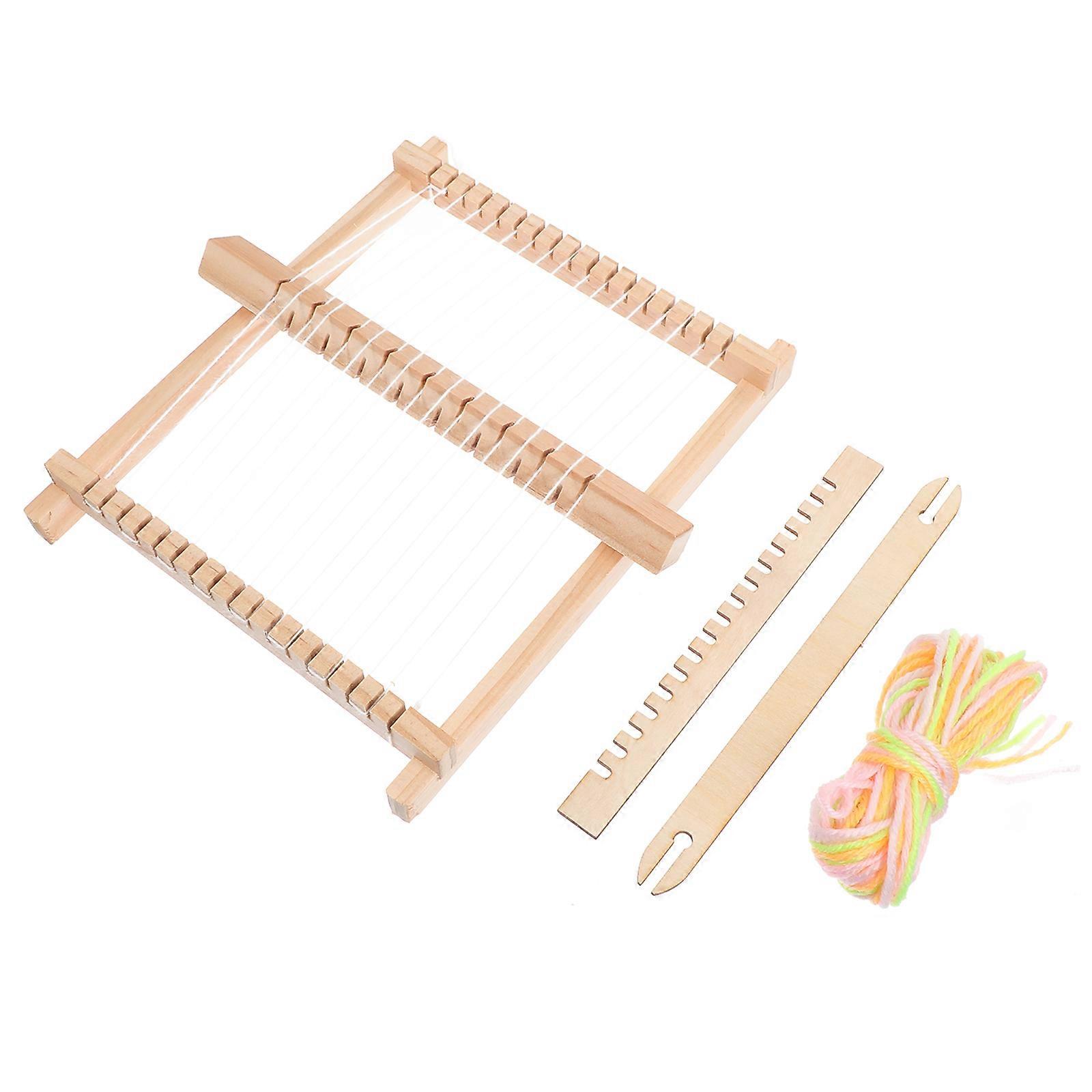 Child Diy Loom Toy Handmade Diy Loom Weaving Machine Toy Rectangular Promotes Intellectual Growth 1 Set