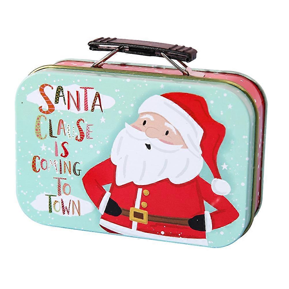 Holiday Cookie Boxes Christmas Candy Container With Lid Tinplate 1Pack
