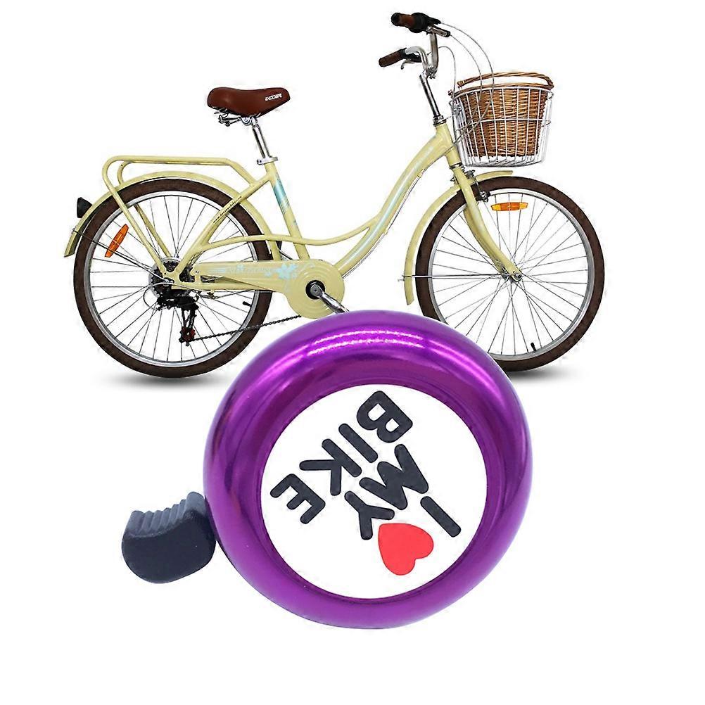 Bike Bell For Men Purple Color Round Shape Warning Sound 1Pcs