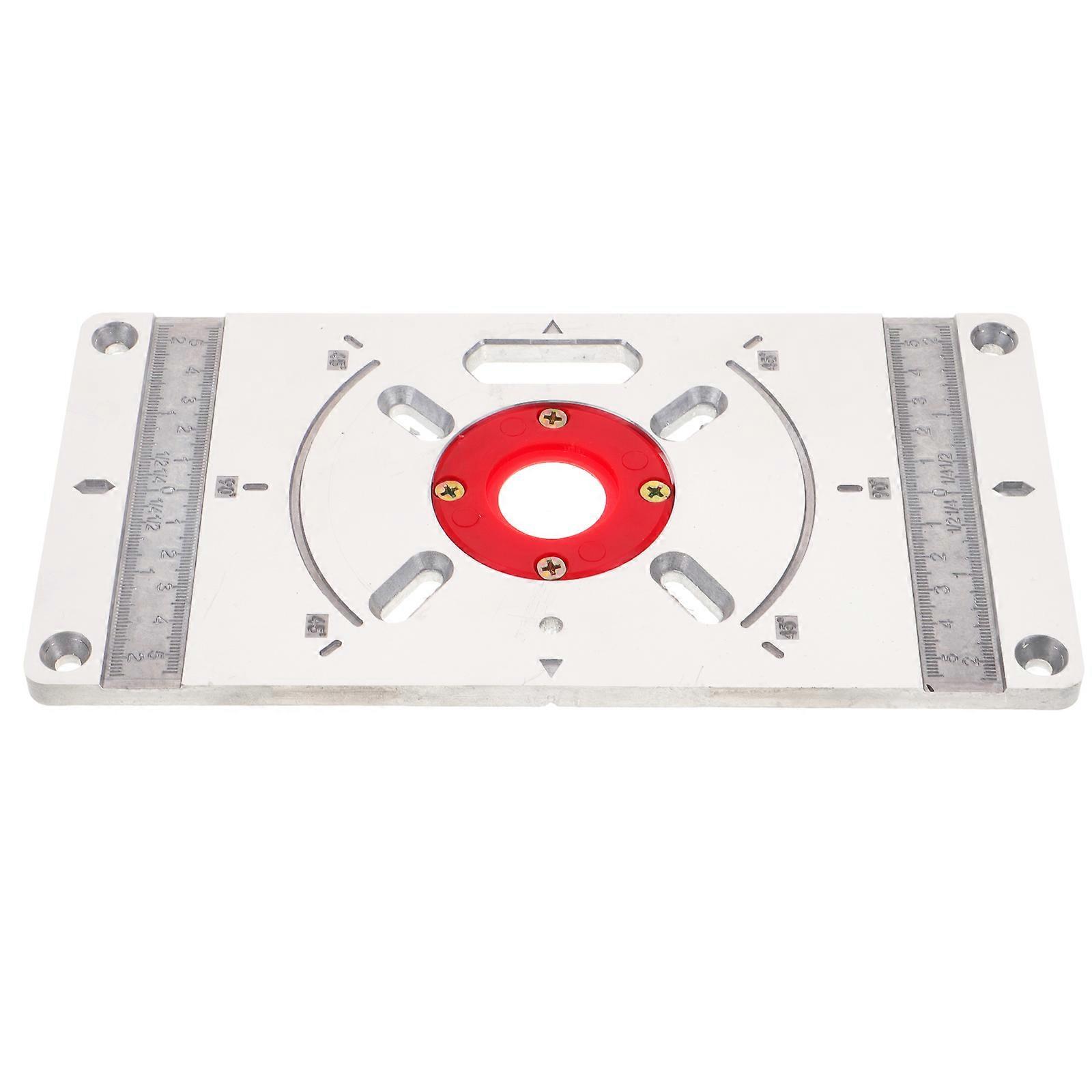 Router Table Insert Plate Woodworking Slotting Diy Projects Silver 23.30X12.00X0.80Cm 1Set