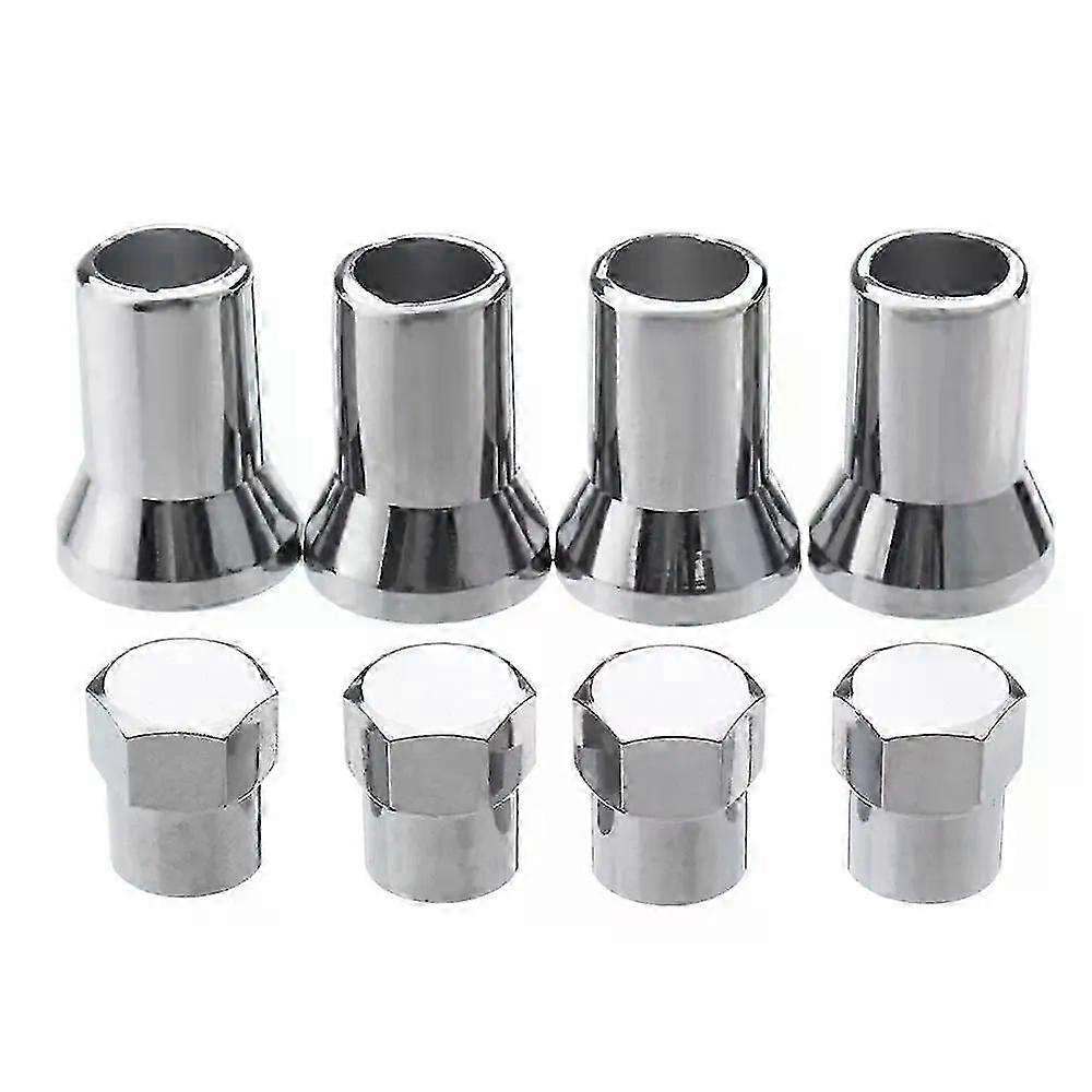 Automobiles 4Pcs/set TR413 Chrome Car Truck Tire Wheel Tyre Valve Stem Hex Caps Case with Sleeve Cover Left Right Front Rear