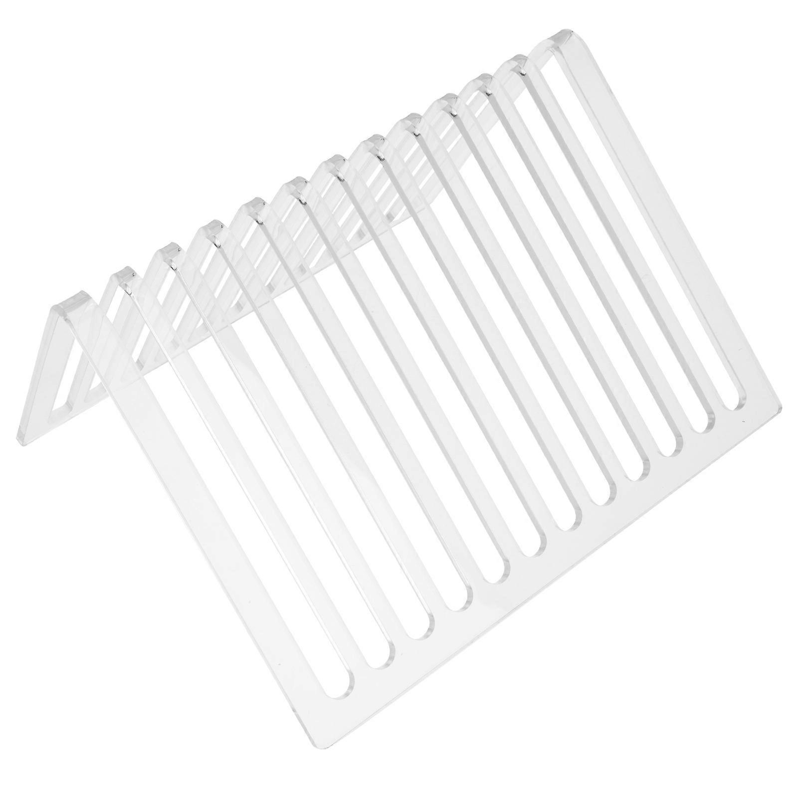 Acrylic File Organizer Triangle Rack For Organizing Records Books CD Collection Office Storage 1Set