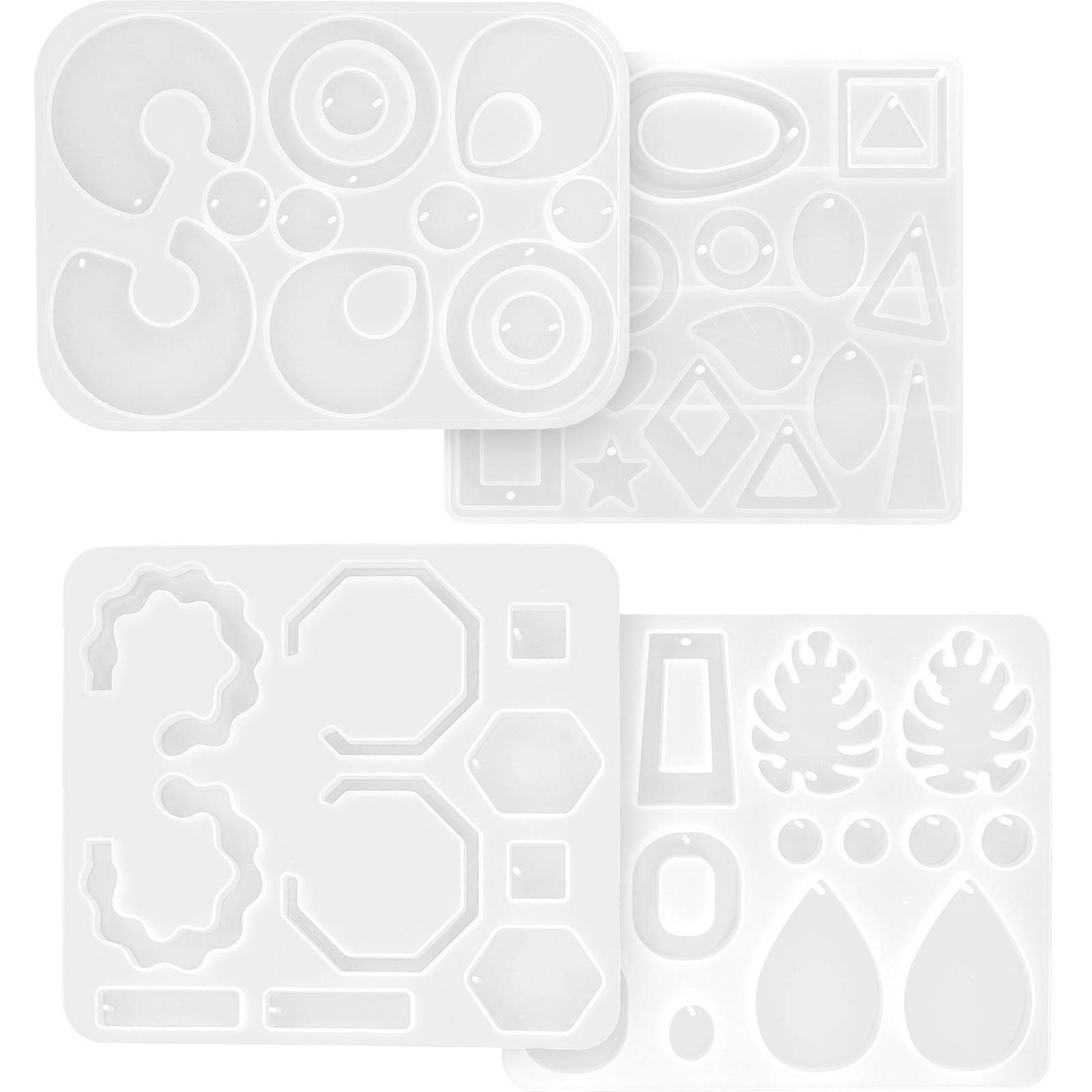 Resin Ornament Molds Drop Shape For Diy Projects Beginners 4Pcs