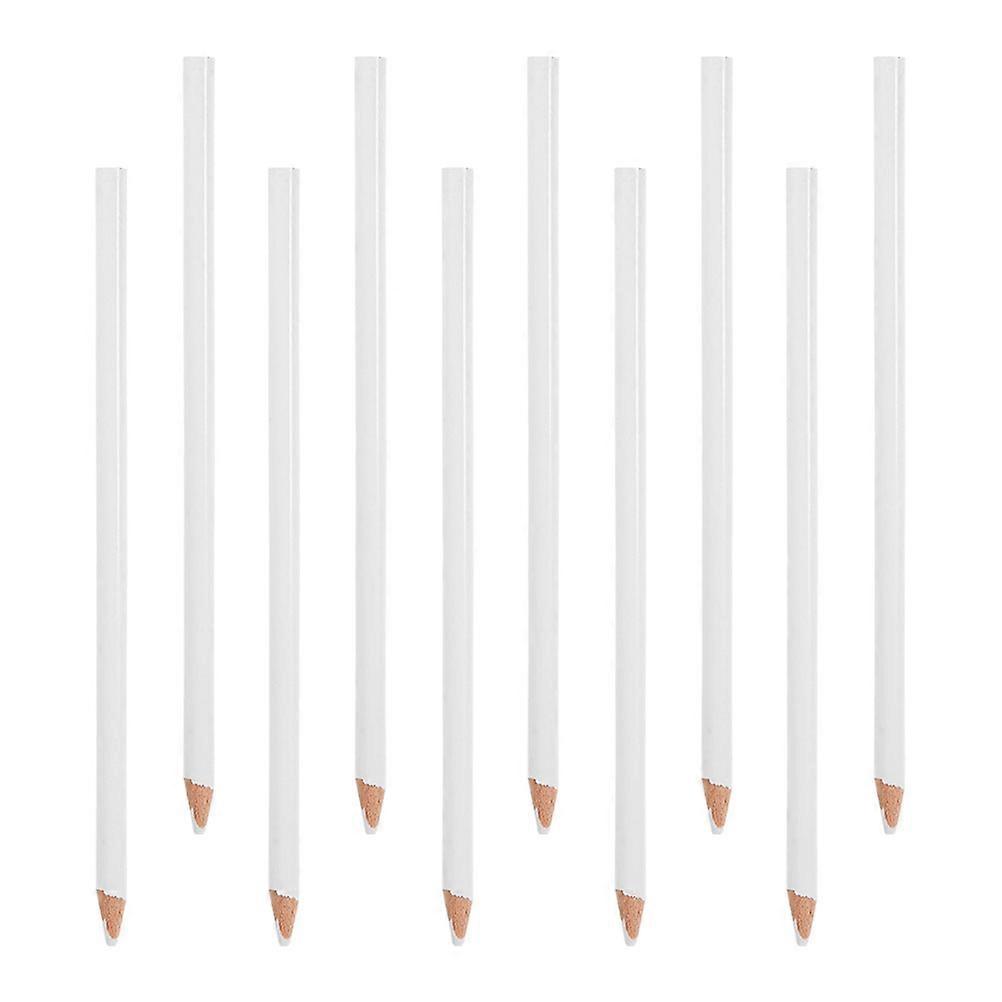 White Eyeliner Pencil White Grease Pencil Marking And Tracing Tools For Fabric 10Pcs