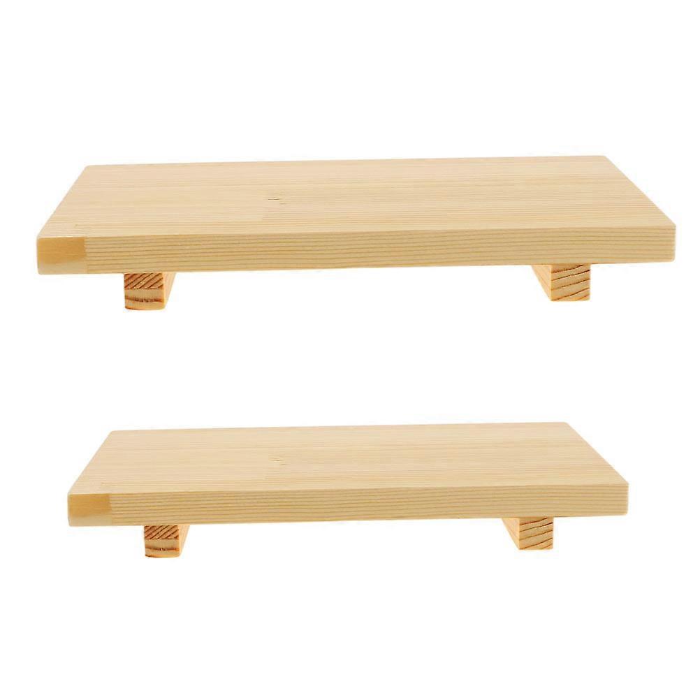 Khaki Sushi Board Tray Made of Composite Material for Home Use and Easy to Maintain 2 Pieces