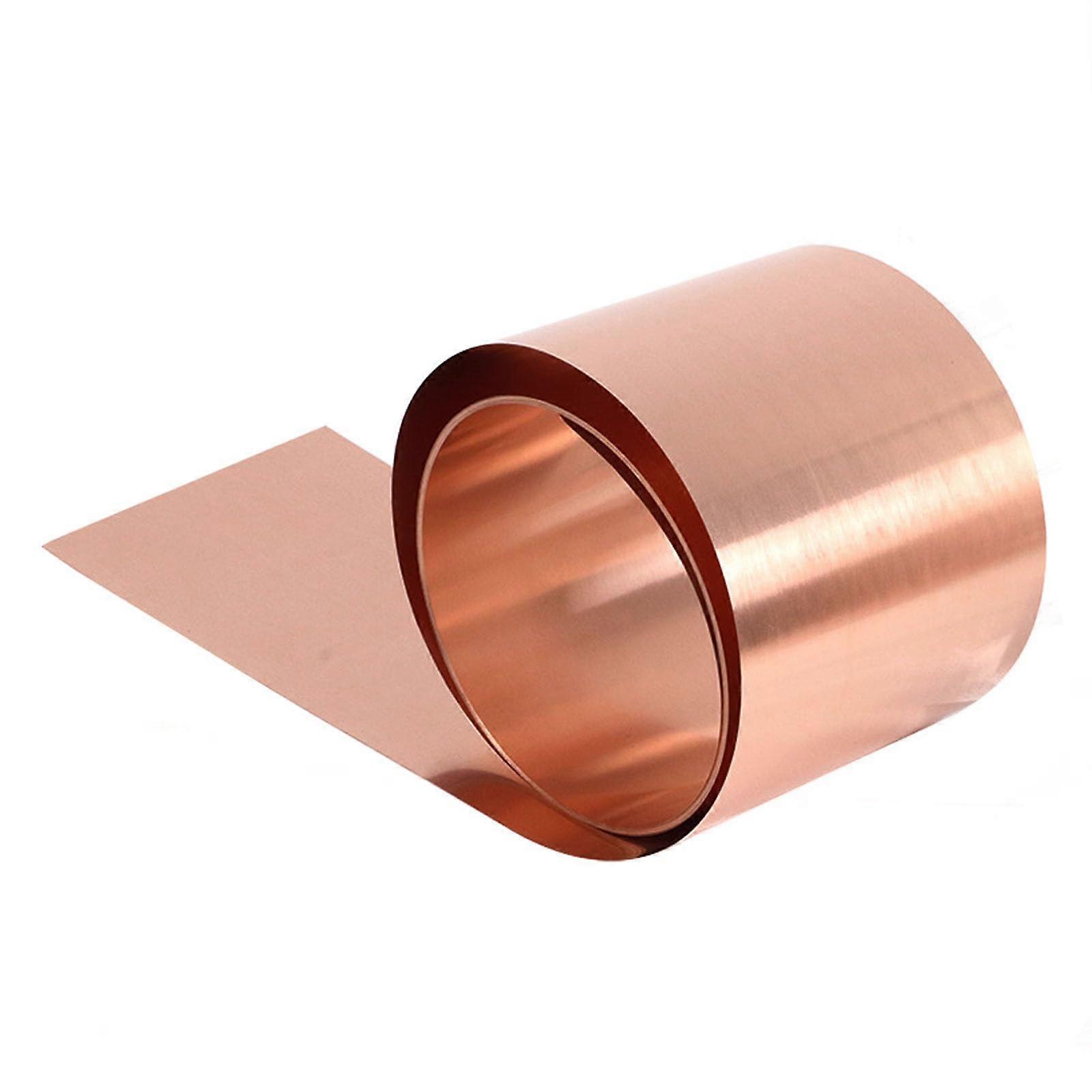 Copper Plates 0.2 x 300 mm x 1 m, 99.9% Pure Copper, Copper Strips and Flashing Foil For DIY Power Projects