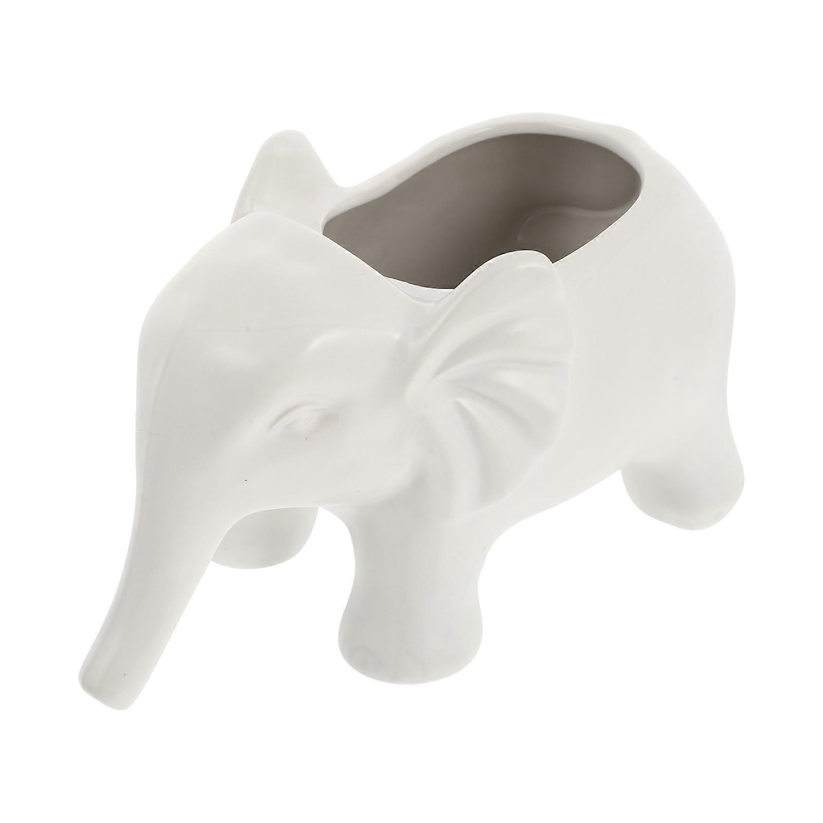 Unique Elephant Cup Ceramic Drinking Home Use 17X9CM White 1Pack