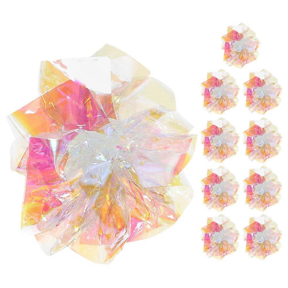 Crinkle Balls for Cats PET Composite Paper Material Bright Colors Produces Crinkling Sound 10Pcs