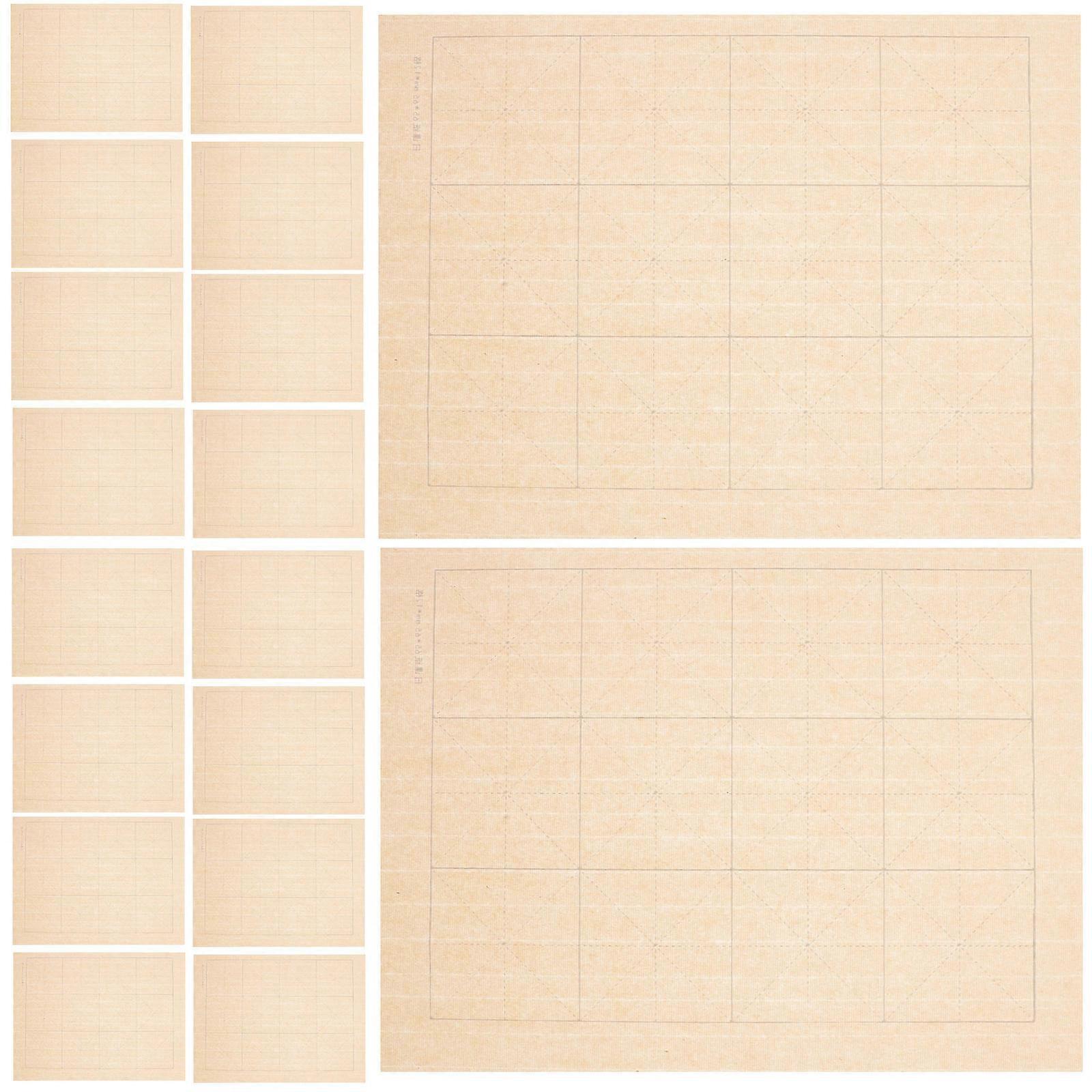Xuan Paper Sheets Chinese Calligraphy Practice Writing Letters 100Pcs 23x33cm Retro Style