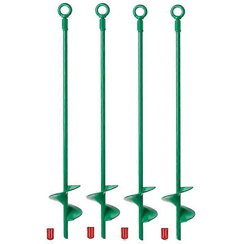 طقم مرساة أرضي مقاس 18 بوصة ، مثبتات أرضية حلزونية ، خطاف مرساة شديد التحمل للتخييم ، مظلات ، مجموعات أرجوحة ، 4 قطع