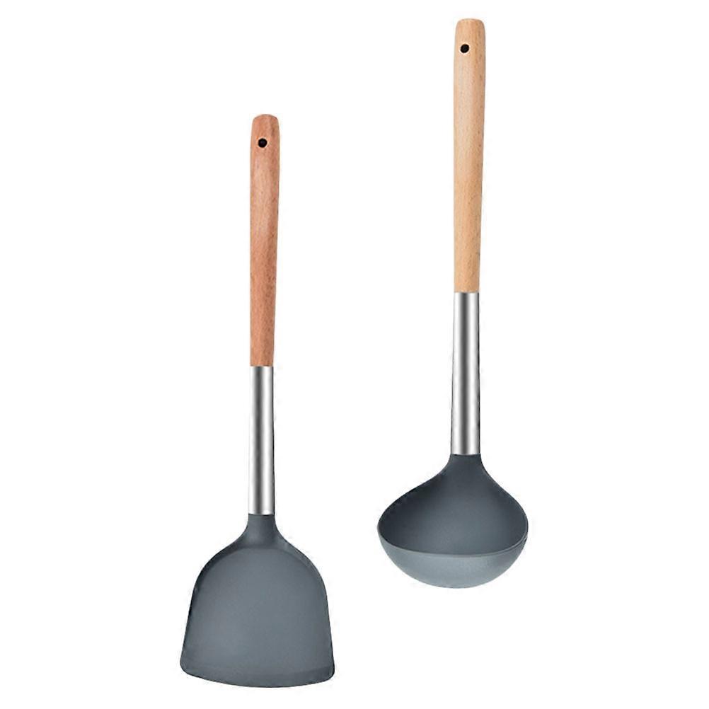 1 Set Nonstick Spoon and Spatula Grey Household Cooking Tools