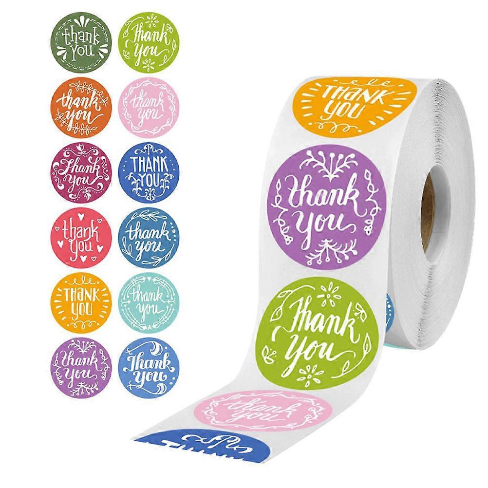 Packing Seal Sticker Gift Wrapping Square Sealing Assorted Color Paper 2.5X2.5X0.2CM 500Pcs