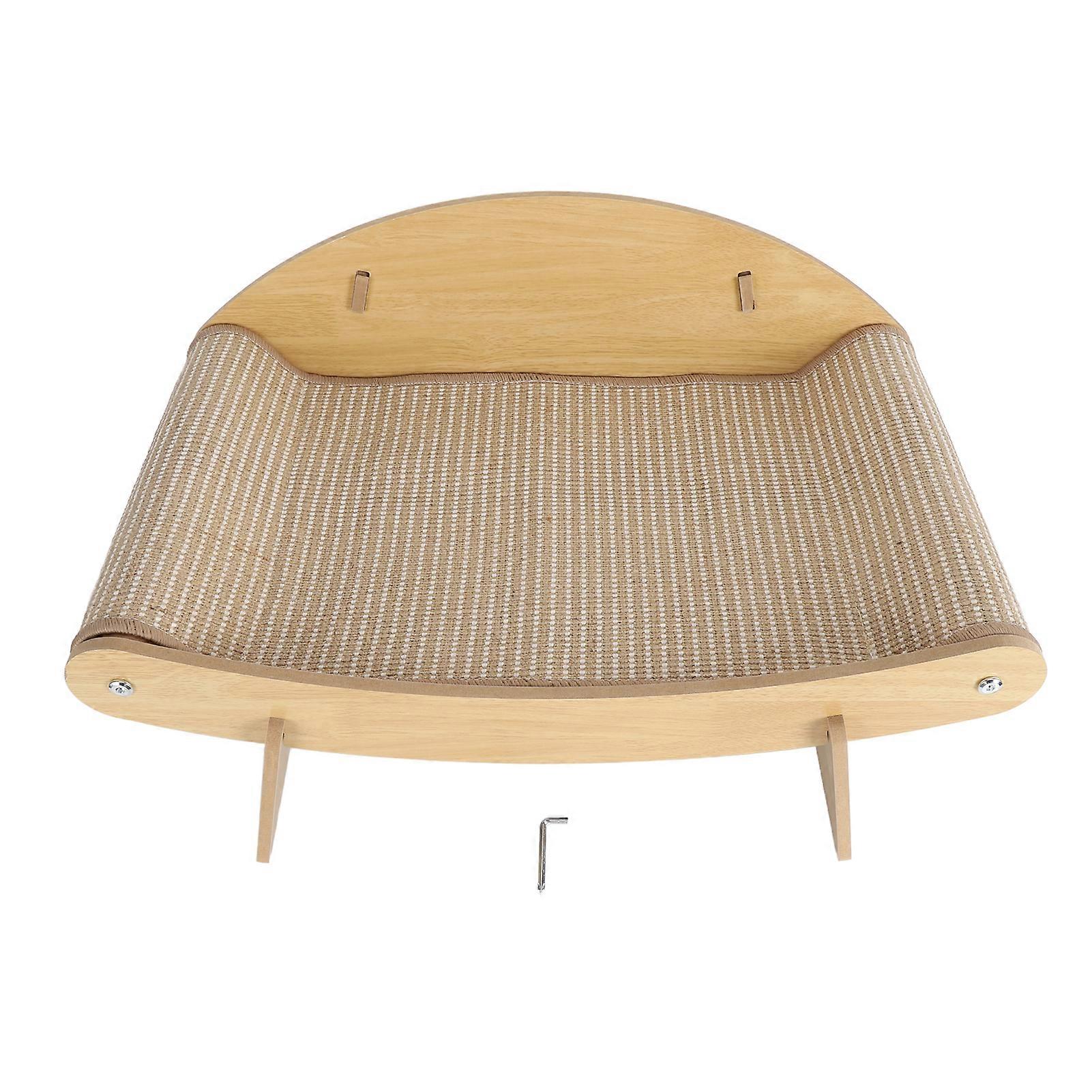 Cat Scratching Bed Wooden Structure Scratch Resistance Cardboard Cat Scratching Pad Lounge Bed for All Stages Cat Sisal Bed