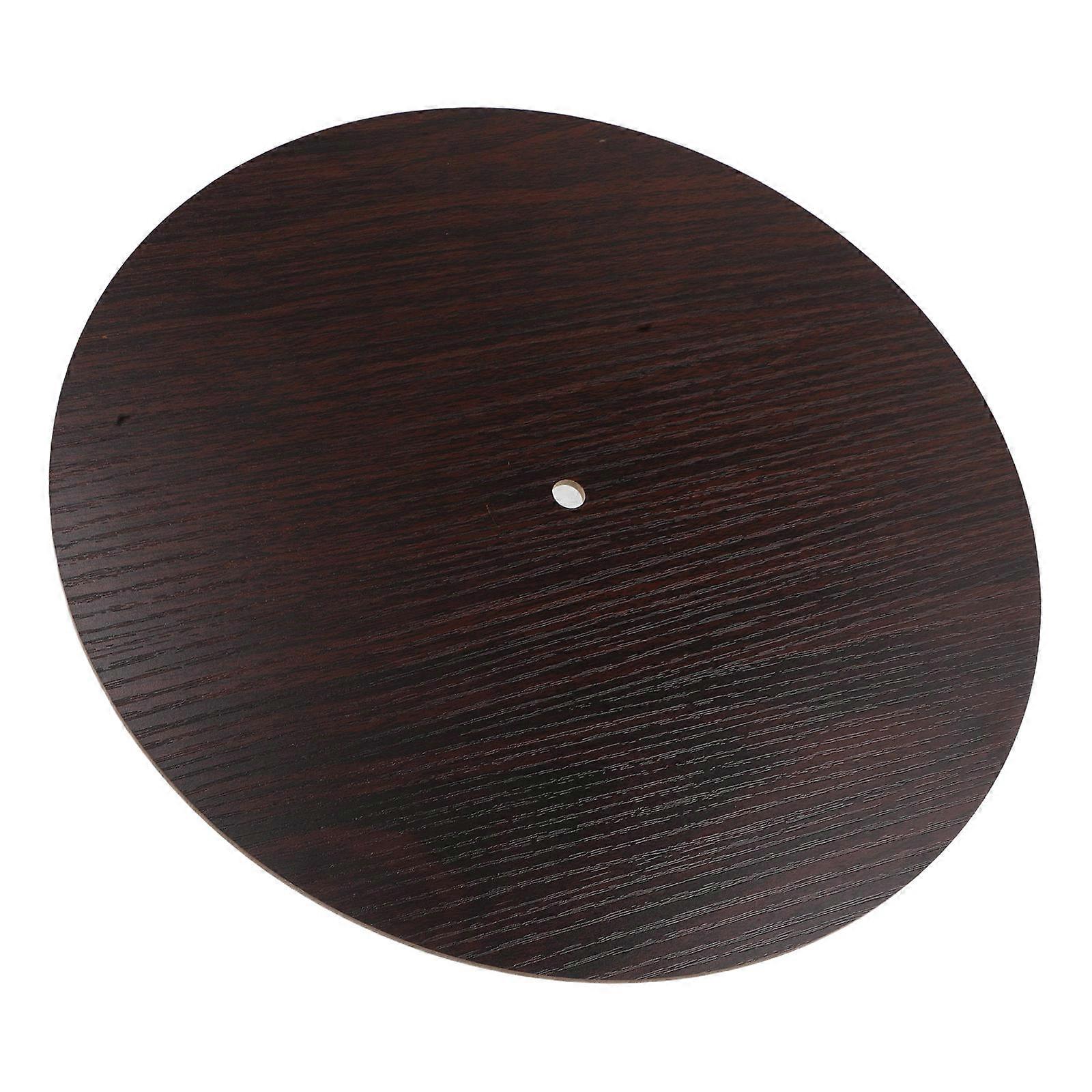 ホームオフィスのリビングルームの装飾ダークブラウン30.00X30.00X0.50CM 1個のための時計の文字盤の木製ブランクヴィンテージデザイン
