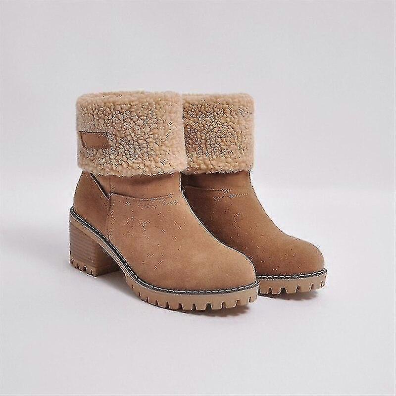 Warm High Heels Sheep Fur Boots