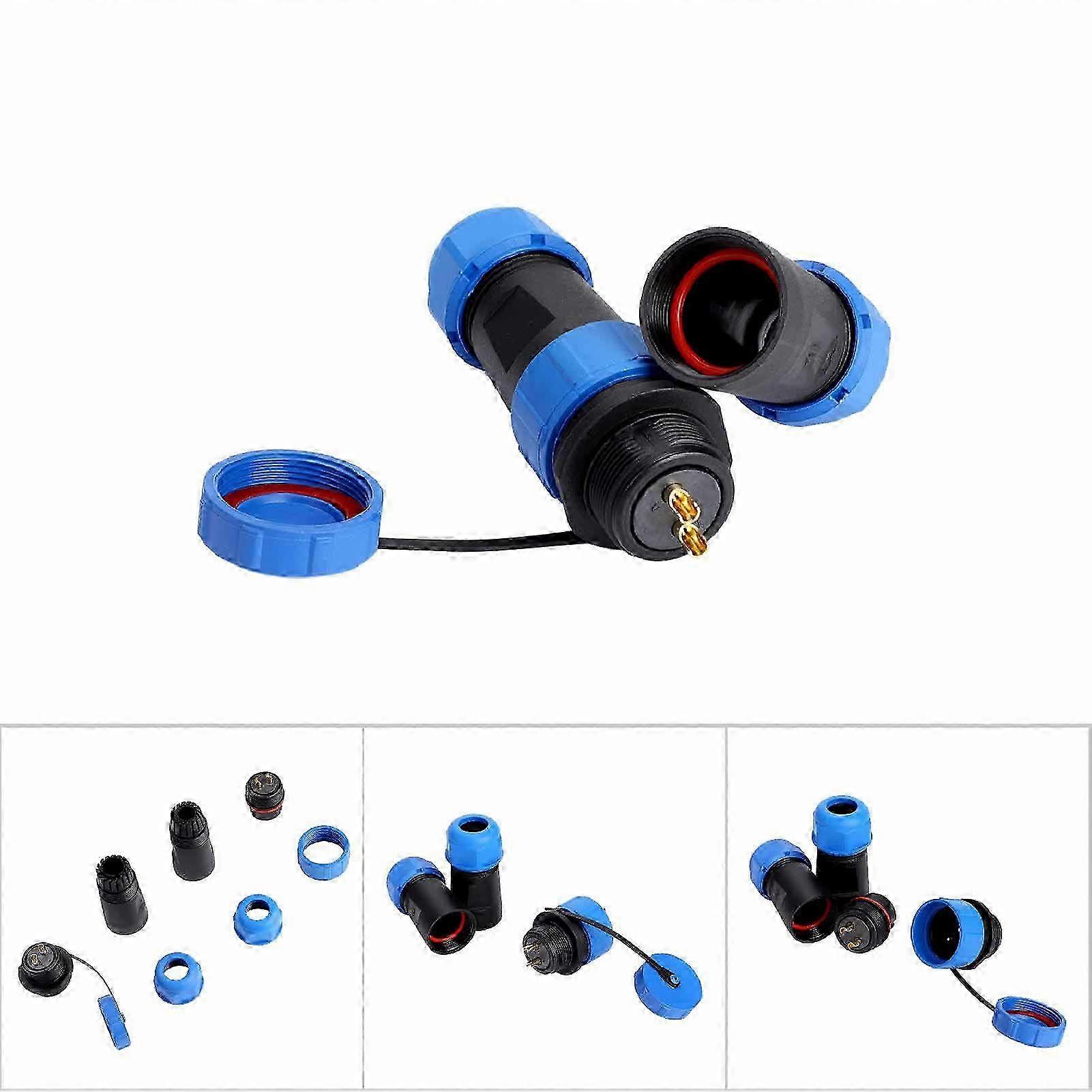 2Pin Waterproof Plastic Aviation Plug Socket Cable Inline Connector for Certain Brands
