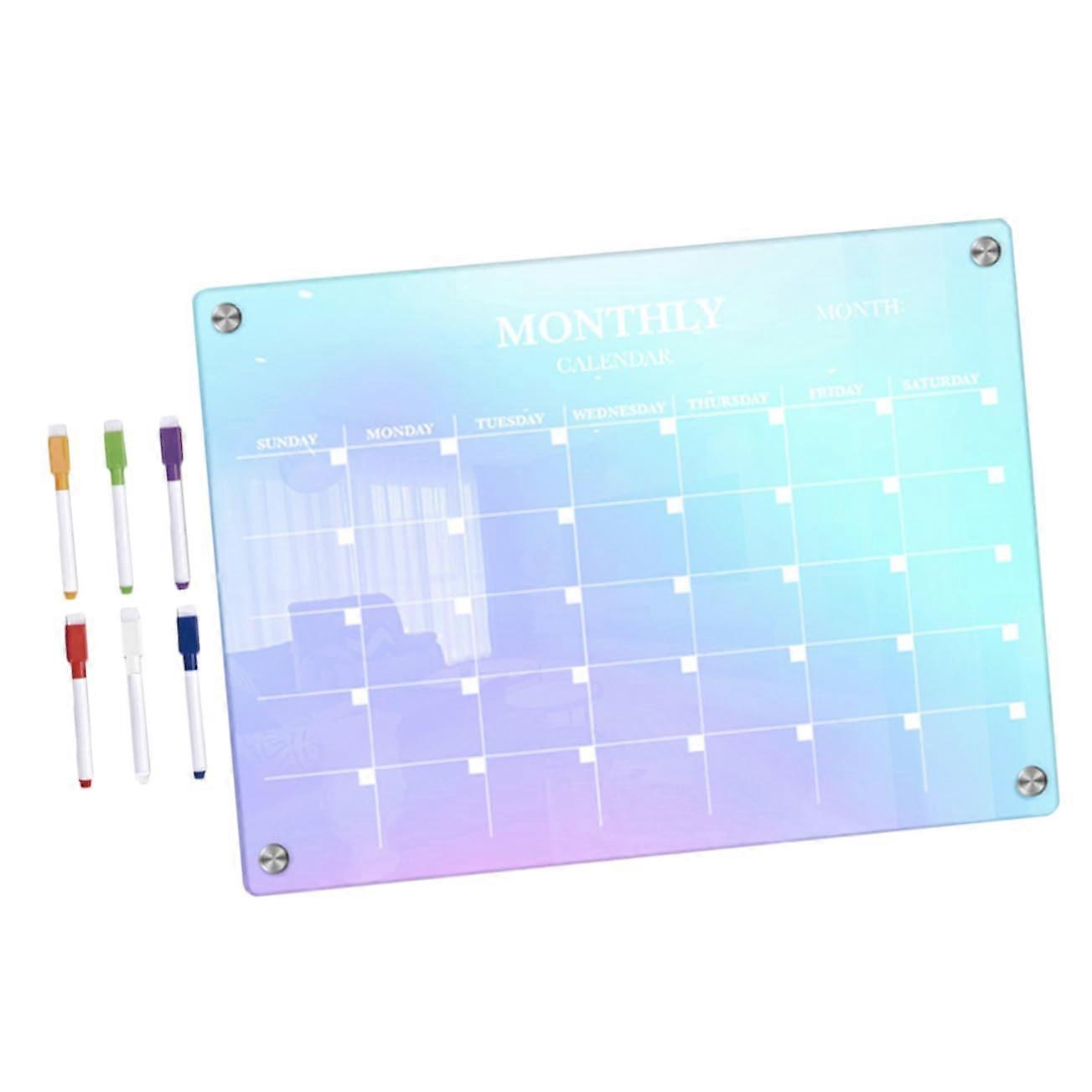 Magnetic Refrigerator Calendar with Pen for Planning, Lists, Reminders, 29.7X21CM